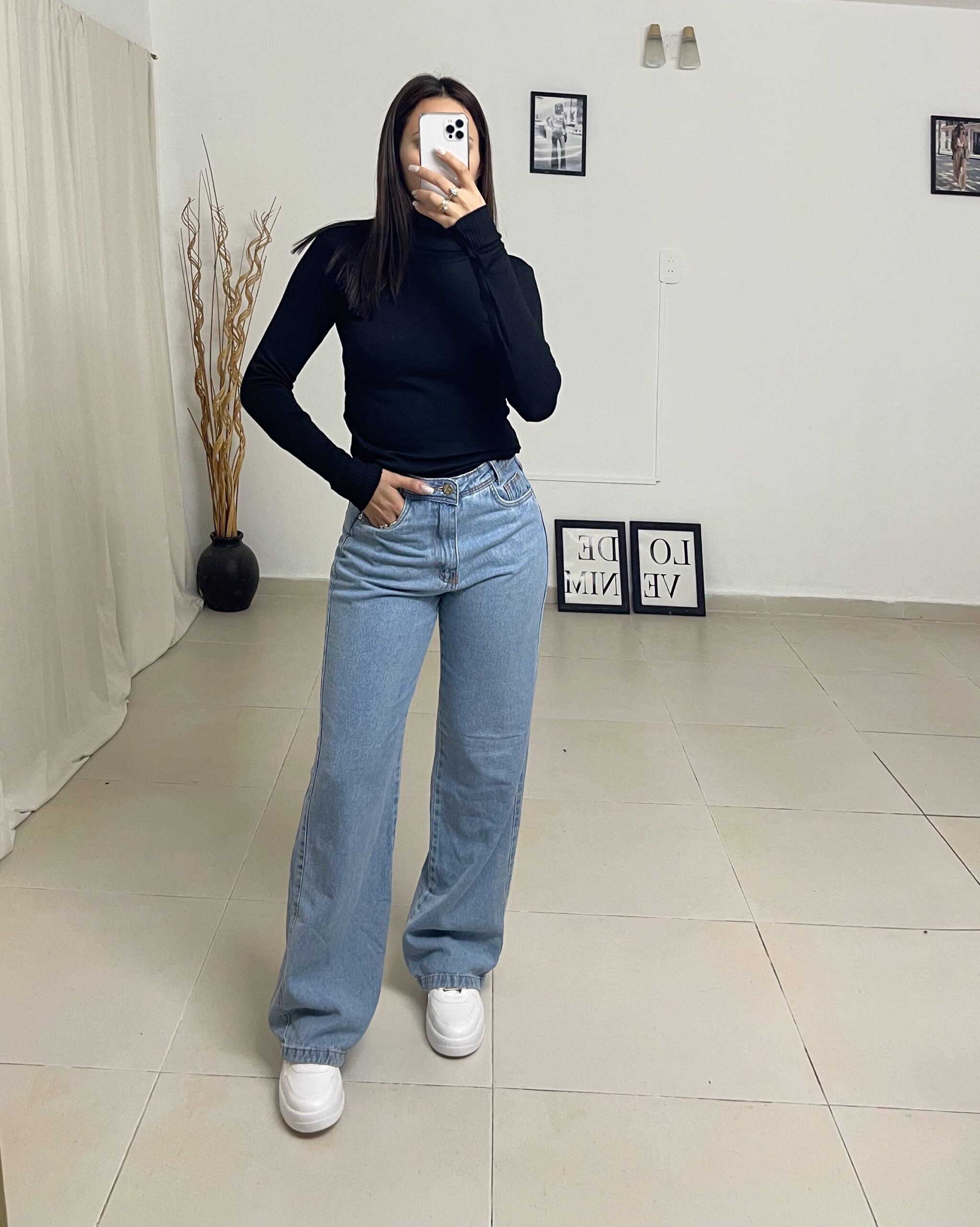 wide leg celeste rigido