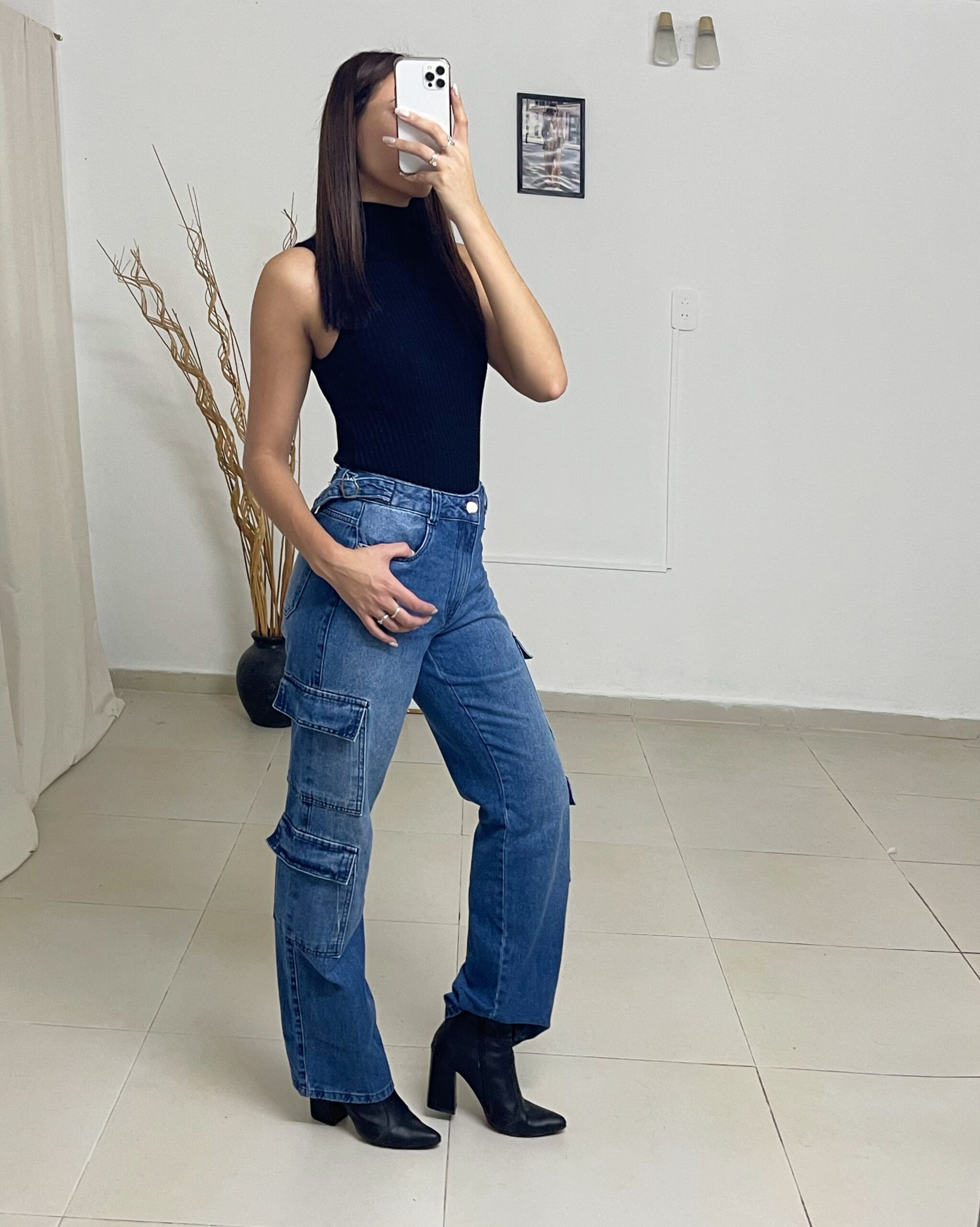 jean cargo blue, importado