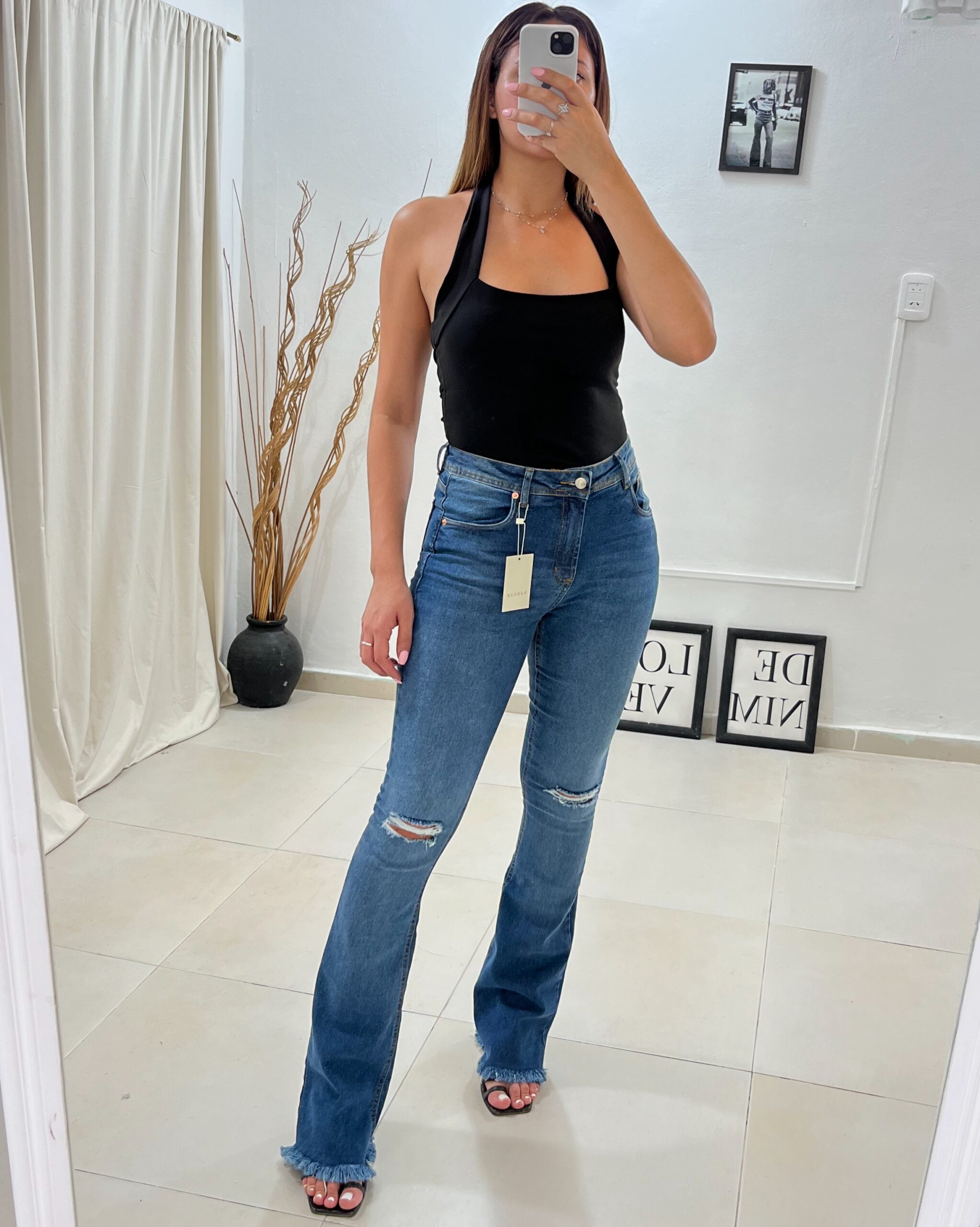 oxford importado premum, azul con rotura